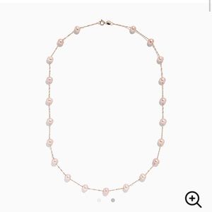14K Rose Gold Cultured Fresh Water Pearl Necklace